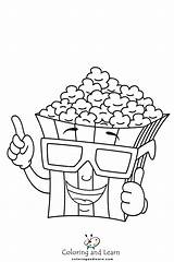 Popcorn Coloring Pages FREE 2025  Coloring And Learn sketch template