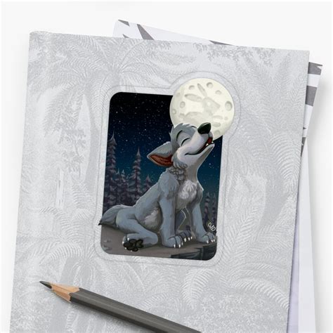 "Awoo Wolf" Sticker by pandapaco | Redbubble