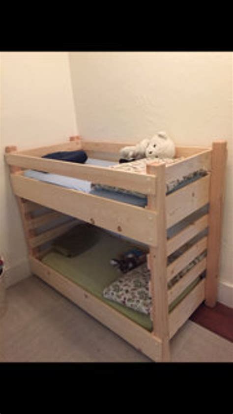 Toddler Bunk Bed Do It Yourself DIY Plans fits a Crib Size Mattress - Etsy