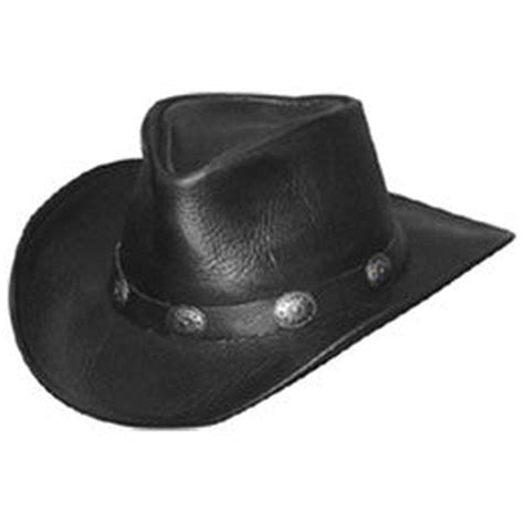 Black Leather Size 8 Cowboy Hats with Buckle Trim | Big Hat Store