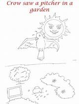 Thirsty Crow Coloring Page Get Pages 50% OFF sketch template