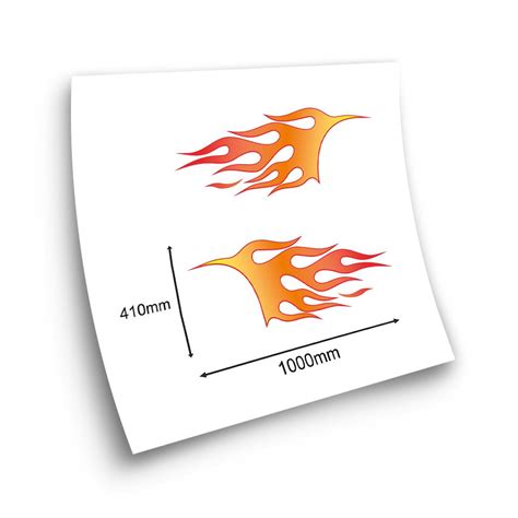 Flames of Fire Car Sticker Set - Star Sam