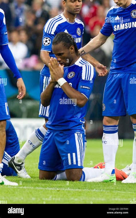 Didier Drogba (Chelsea), MAY 19, 2012 - Football / Soccer : Didier Drogba prays during the UEFA ...