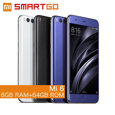 Original Xiaomi Mi6 Mobile phone 6GB RAM 64GB ROM Snapdragon 835 Octa Core 5.15'' NFC 1920x1080 ...