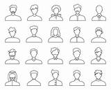 Premium Vector  Men Face Avatars coloring Page Unknown Or Anonymous sketch template