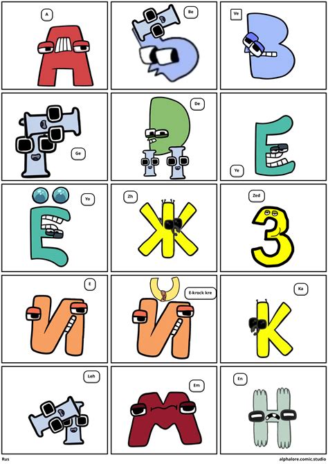 Some Russian letters in comic studio 1 : r/alphabetfriends