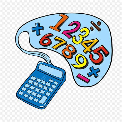 Cartoon Calculator Clipart PNG Images, Math Clipart Cartoon Calculator ...