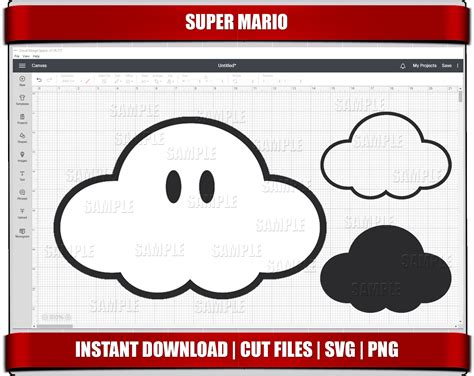 Mario svg mario cloud svg png clipart luigi svg mario - Etsy México