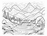 Free Mountain Coloring Pages For Kids And Adults sketch template