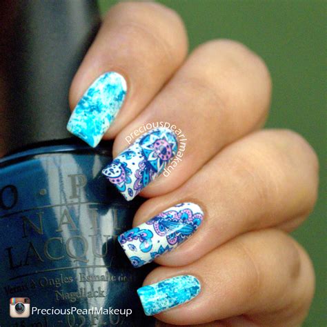 preciouspearlmakeup: #OMD3NAILS Day 1: Teal Nail Art with Born Pretty ...