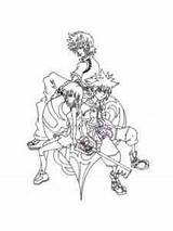 Kingdom Hearts Character coloring Page sketch template