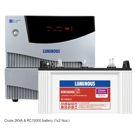 Luminous Optimus 2300(2KVA) Inverter with Red Charge RC15000 120Ah Battery Combo - JK BATTERY SHOP
