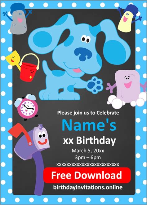 Blue's Clues Invitations Birthday Invitations