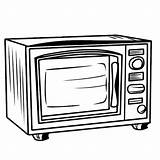 Premium Vector  Illustration Outline Of A microwave Drawing For sketch template