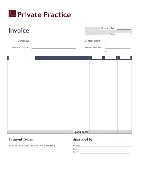 simple blank invoice template invoice template ideas - download easy invoice template for free ...