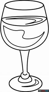 Wine Glass Coloring Page  Easy Drawing Guides sketch template