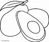Avocado Coloring Pages 6 Free Printables  ColoringAll sketch template