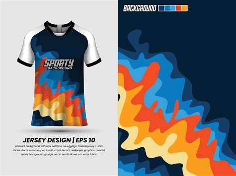 Soccer jersey design for sublimation, sport t shirt design, template ...