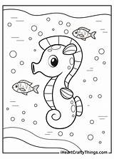 Seahorse Coloring Pages  Horse coloring sketch template