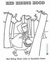 To Grandmas House  Little Red Riding Hood Coloring Page sketch template
