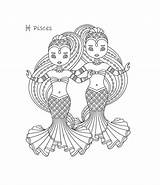 Pisces Mandala Coloring Page  Free Printable Pages For Kids sketch template