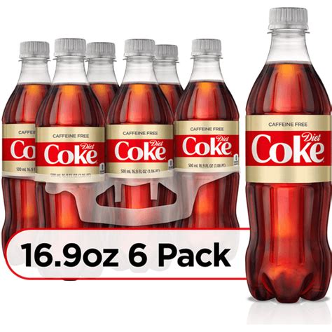 Diet Coke Caffeine-Free Bottles, 16.9 fl oz, 6 Pack | Diet | The Markets