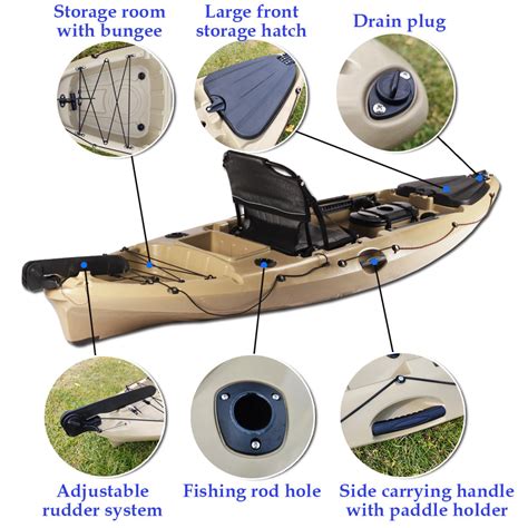 10FT full function kayak, single seat, foot rudder control system, alu – CVKAYAK(Clear-Vue Kayaks)