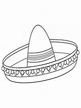Sombrero coloring pages sketch template