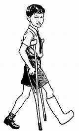 Crutches Coloring Pages sketch template