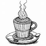 Coffee Cup And Cake Coloring Page · Creative Fabrica sketch template