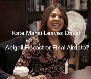 Days of Our Lives Spoilers: Kate Mansi Exits DOOL - Will Abigail ...