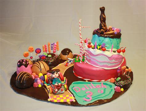 Sugar Rush (from Wreck-It Ralph) 3rd Birthday Cake - Sugar Rush cake ...