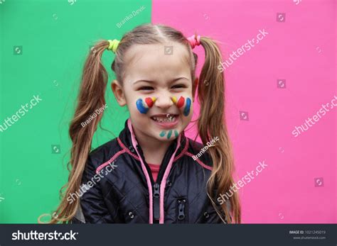 Lovely Little Girl Making Funny Face Stock Photo 1021245019 | Shutterstock