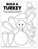 Free Printable Build A Turkey Coloring Page  Pjs And Paint sketch template