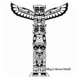 Totem Pole Coloring Pages  Free & Printable sketch template