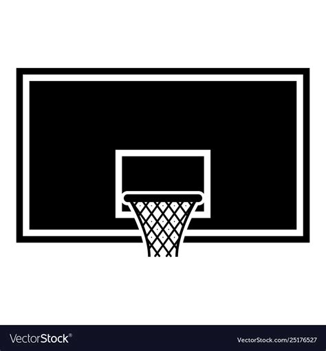 Basketball backboard hoop Royalty Free Vector Image