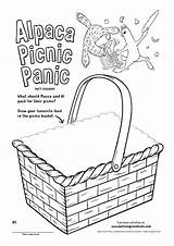 Picnic Blanket Coloring Page sketch template
