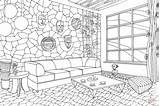 Living Room In African Style coloring page  Free Printable Coloring Pages sketch template