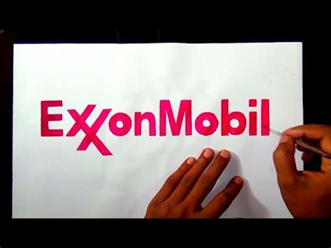 How to draw the Exxonmobil logo ~ logo drawing - YouTube