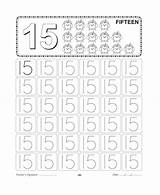 Number Writing 15 Printable Coloring Worksheet  Tracing worksheets sketch template