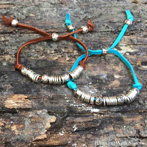 Adjustable Leather Friendship Bracelet - Running With Sisters