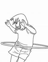 Coloring Hula Hoop Pages Colouring Color Sheet Jump Getcolorings  sketch template
