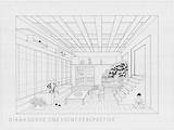 One Point Perspective Drawing Sketch Coloring Page sketch template