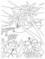 Tropical Paradise Coloring Pages Dive Into Serenity sketch template