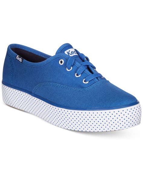 Keds Women's Triple Dot Lace-up Flatform Sneakers in Blue | Lyst