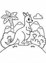 Printable Kangaroo Coloring Pages For Kids Cool2bkids sketch template