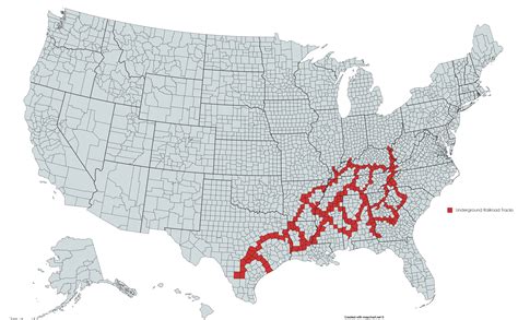 Simple Underground Railroad Map