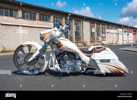 Custom motorcycle, Harley Davidson Bagger, show bike, cruiser Stock Photo: 73547870 - Alamy