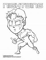 Nightwing Coloring Page  Vanquish Studio sketch template
