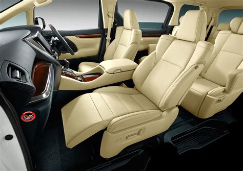 Vellfire driver-side eight-way power adjustable seat and passenger-side four-way power ...